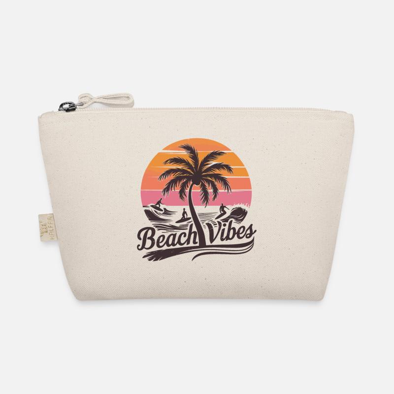 Ambiance de plage Retro Surfer Vacances à Palm Beach Trousse biologique