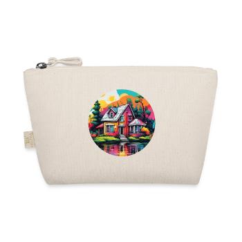 Lakeside House / Cabin / Lake / Mountains / Nature /Forest - Organic Pouch - nature - Front