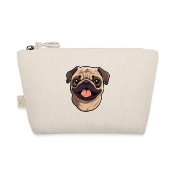 Mops Hund Rasse Aquarell Cartoon Kawaii Clipart - Bio-Täschchen - Natur - Vorne