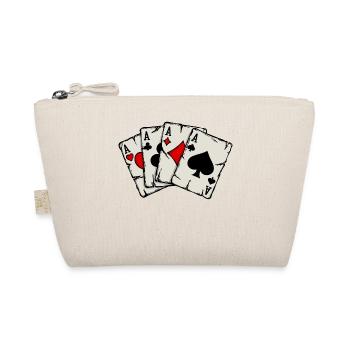 Zocken Casino Poker Kartenspiel Glücksspiel Pokern - Bio-Täschchen - Natur - Vorne