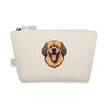 Leonberger Dog Breed Watercolor Cartoon Kawaii Cli - Organic Pouch - nature - Front