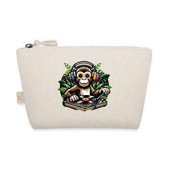 Jungle Grooves: The Vinyl Vibes Monkey - Organic Pouch - nature - Front