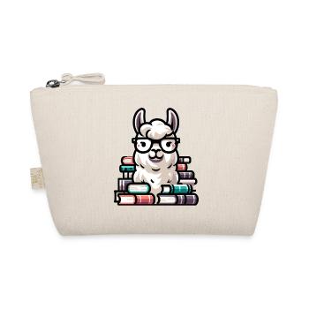 Bookworm Llama: The Literary Alpaca - Organic Pouch - nature - Front