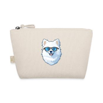 American Eskimo Dog Breed Watercolor Cartoon Kawai - Organic Pouch - nature - Front