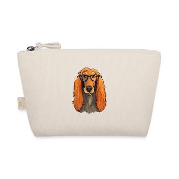 Afghan Hound Dog Breed Watercolor Cartoon Kawaii G - Organic Pouch - nature - Front
