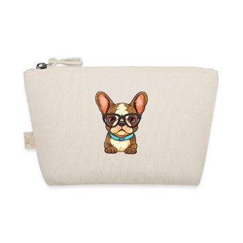 Französische Bulldogge Hunderasse Aquarell Karikatur Kawaii - Bio-Täschchen - Natur - Vorne