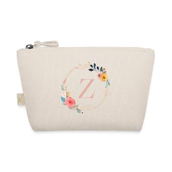 Z Monogram Floral, Couronne de fleurs, personnalisable - Trousse biologique - nature - Devant
