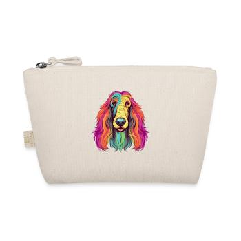Afghan Hound Dog Breed Watercolor Cartoon Kawaii C - Organic Pouch - nature - Front