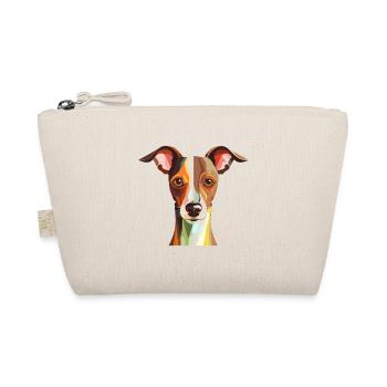 Italienischer Windhund Hunderasse Aquarell Karikatur Kaw - Bio-Täschchen - Natur - Vorne