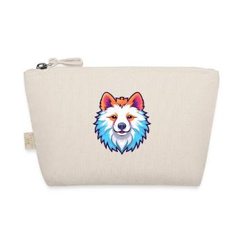 American Eskimo Dog Breed Watercolor Cartoon Kawai - Organic Pouch - nature - Front