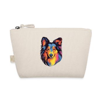 Shetland Sheepdog Dog Breed Watercolor Cartoon Kaw - Organic Pouch - nature - Front
