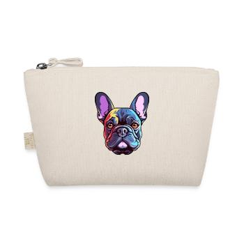 Französische Bulldogge Hunderasse Aquarell Karikatur Kawaii - Bio-Täschchen - Natur - Vorne
