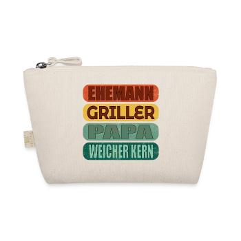 VATERTAG PAPA GRILLEN EHEMANN - Bio-Täschchen - Natur - Vorne