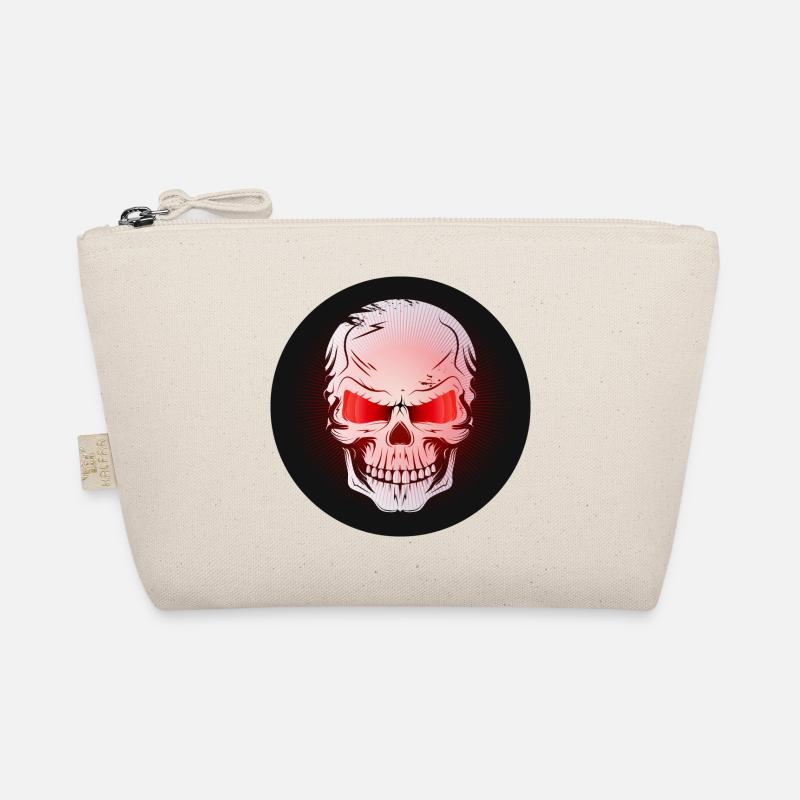 Skull,Skull,Skull with red glowing eyes Organic Pouch