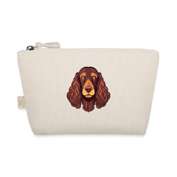 Irischer Wasserspaniel Hunderasse Aquarell Karikatur K - Bio-Täschchen - Natur - Vorne