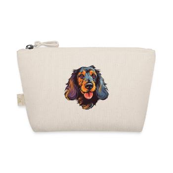 Wirehaired Dachshund Dog Breed Watercolor Cartoon - Organic Pouch - nature - Front