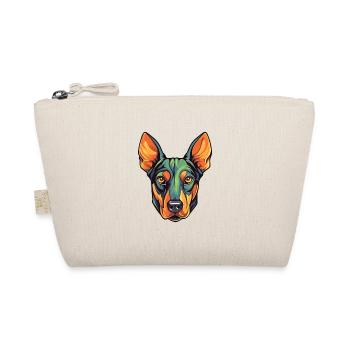 German Pinscher Dog Breed Watercolor Cartoon Kawai - Organic Pouch - nature - Front