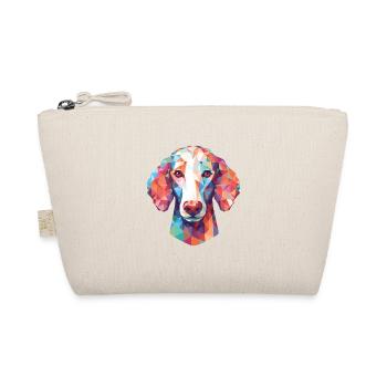 Bedlington Terrier Dog Breed Watercolor Cartoon Ka - Organic Pouch - nature - Front