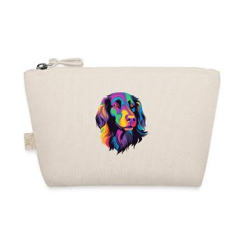 Flat Coated Retriever Dog Breed Watercolor Cartoon - Organic Pouch - nature - Front