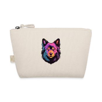 Schipperke Dog Breed Watercolor Cartoon Kawaii Col - Organic Pouch - nature - Front