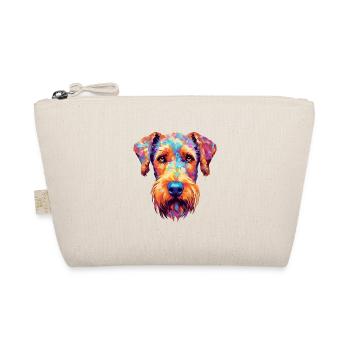 Airedale Terrier Hunderasse Aquarell Karikatur Kawa - Bio-Täschchen - Natur - Vorne