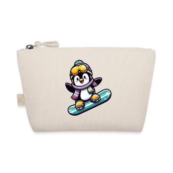 Star du snowboard : le pingouin glissant - Trousse biologique - nature - Devant