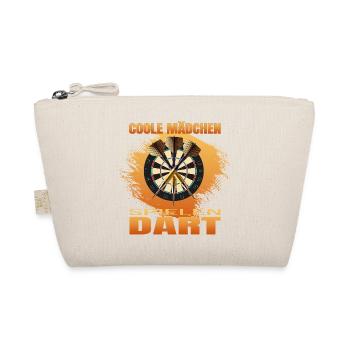 Coole Mädchen spielen Dart - Bio-Täschchen - Natur - Vorne