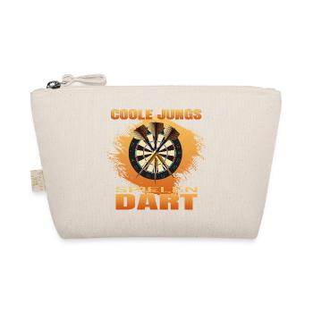 Coole Jungs spielen Dart - Bio-Täschchen - Natur - Vorne