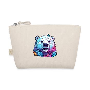 Eisbär / Tier / Norpol / Winter / Kindlich / süß - Bio-Täschchen - Natur - Vorne
