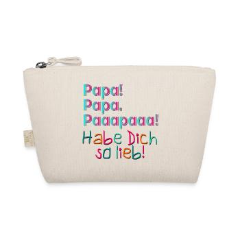 VATERTAG PAPA KIND - VATER LIEB HABEN - Bio-Täschchen - Natur - Vorne