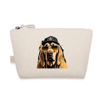 Bloodhound Gangsta Gangster Hund Geschenk - Bio-Täschchen - Natur - Vorne
