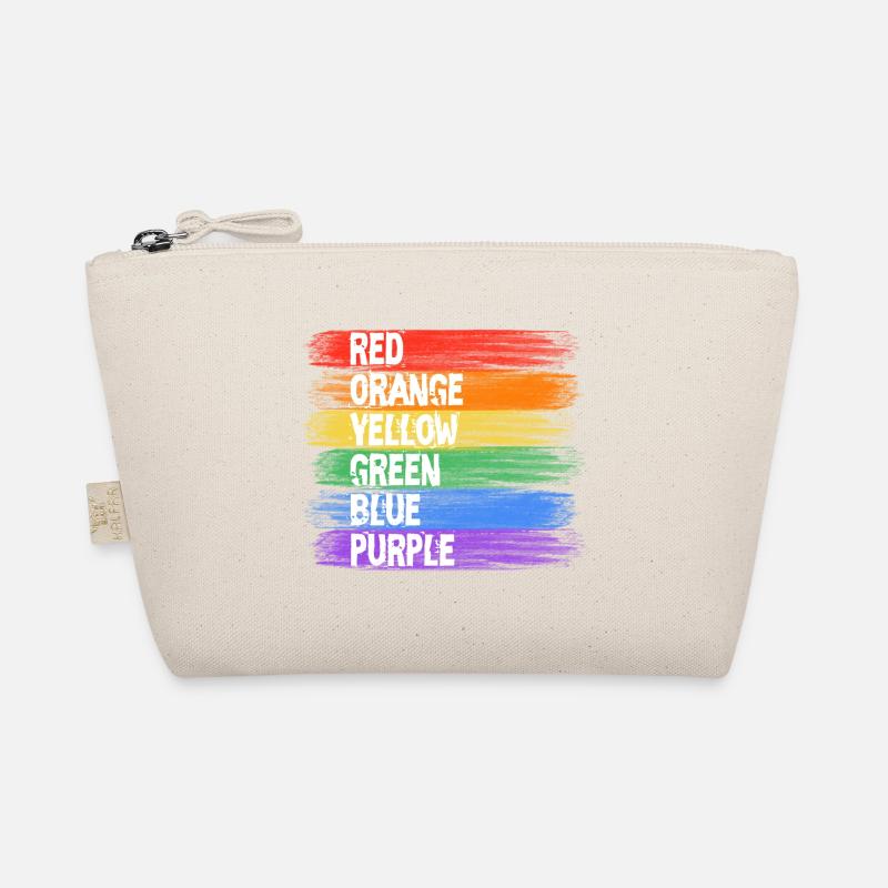 Regenbogenfarben Streifenkunst Bio-Täschchen