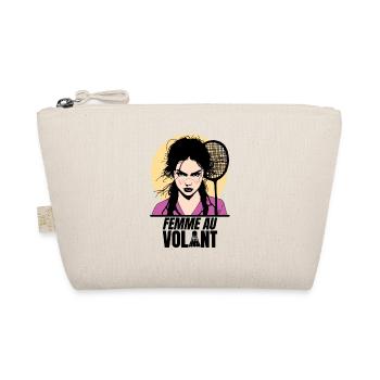 ATTENTION, FEMME AU VOLANT ! (badminton) - Trousse biologique - nature - Devant