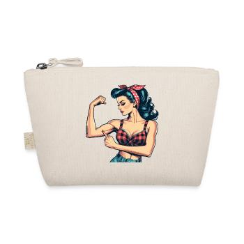 Cadeau de biceps rockabilly femme forte force - Trousse biologique - nature - Devant