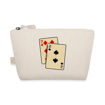 Kartenspiel Glücksspiel Casino Poker Zocken Pokern - Bio-Täschchen - Natur - Vorne