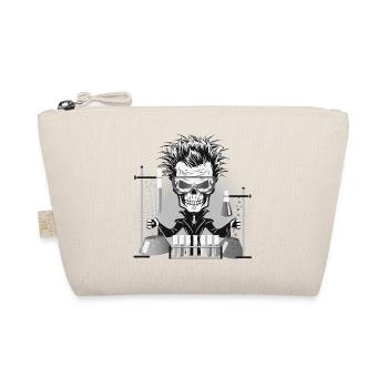 Skull as a gloomy scientist in the laboratory - Organic Pouch - nature - Front