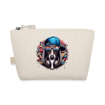 Greyhound Gangsta Dog Graffiti Gift - Organic Pouch - nature - Front