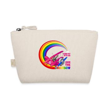 Flieg mit mir über den Regenbogen - LGBT - Bio-Täschchen - Natur - Vorne
