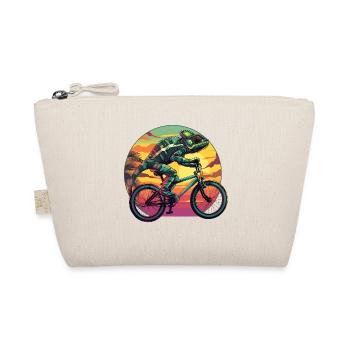 Chameleon Bicycle Cyclist Reptile Animal - Organic Pouch - nature - Front