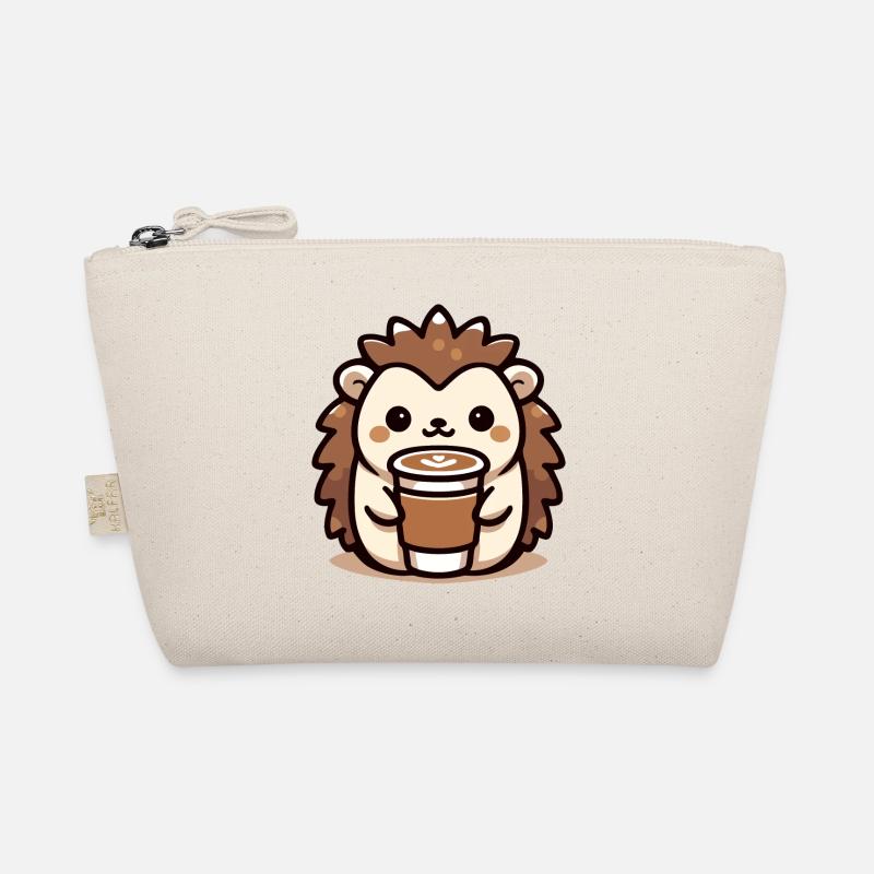 Coffee-Loving Hedgehog Organic Pouch