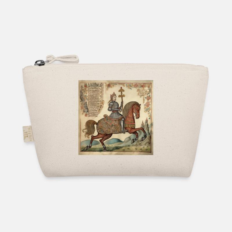 Ritter auf dem Pferd, Mittelalter Bio-Täschchen