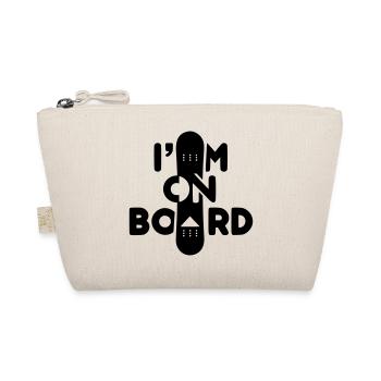 Ich bin an Bord -Snowboard - Bio-Täschchen - Natur - Vorne