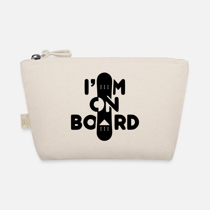 Ich bin an Bord -Snowboard Bio-Täschchen