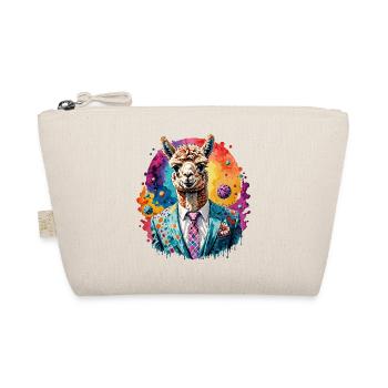 Alpaca in a suit - Organic Pouch - nature - Front