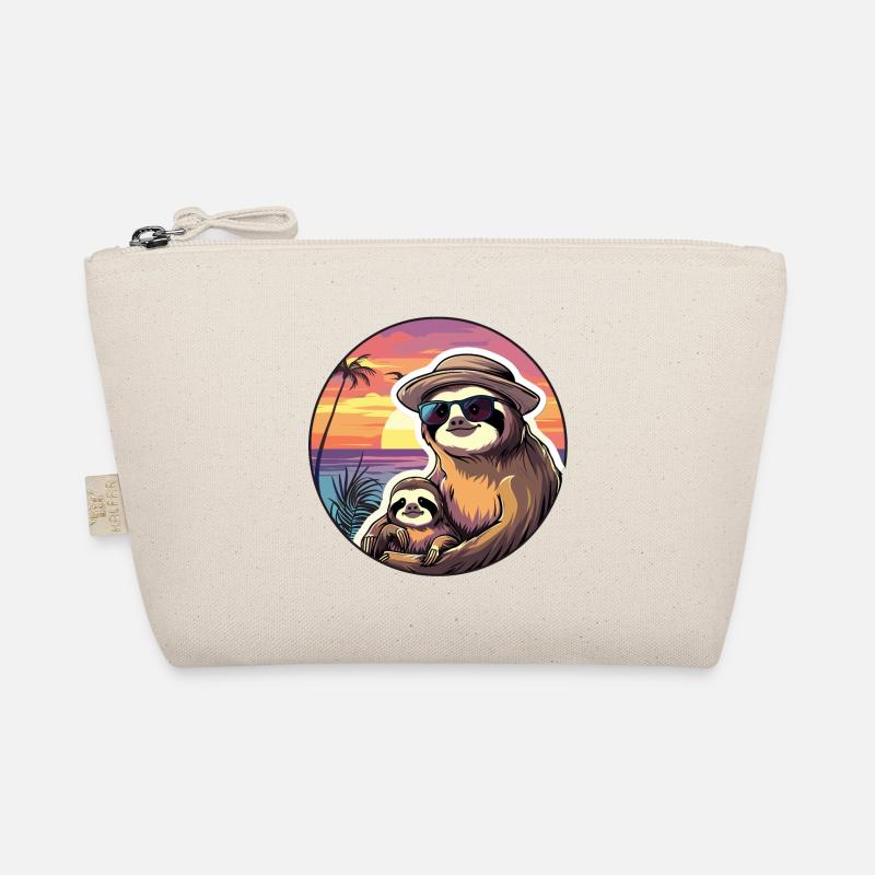 Dad Son Sloth Fathers Sons Sloths Vintage Organic Pouch