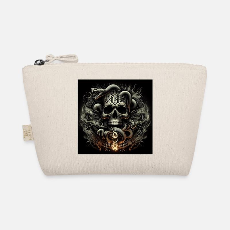 Totenkopf und Schlangen Bio-Täschchen