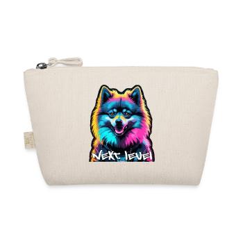 Small Spitz Spitz Next Level Cyber Dog Gift - Organic Pouch - nature - Front