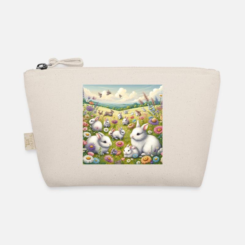 Lapins dans un champ de fleurs Trousse biologique