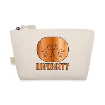 LINE ART FACE - COUPLE DIVERSITY - Organic Pouch - nature - Front