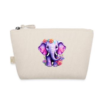 Elefant Elefanten Motiv - Bio-Täschchen - Natur - Vorne